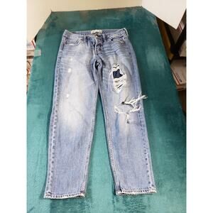 Abercrombie & Fitch Jeans Size 4 Womens Blue Pants Stretch Mid Rise Boyfriend